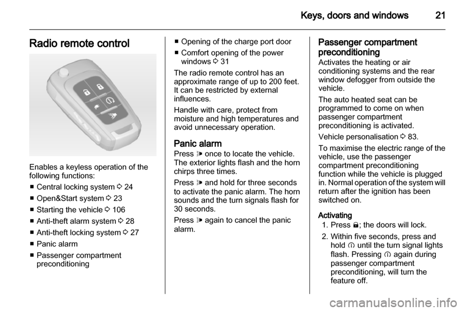 VAUXHALL AMPERA 2012  Owners Manual 