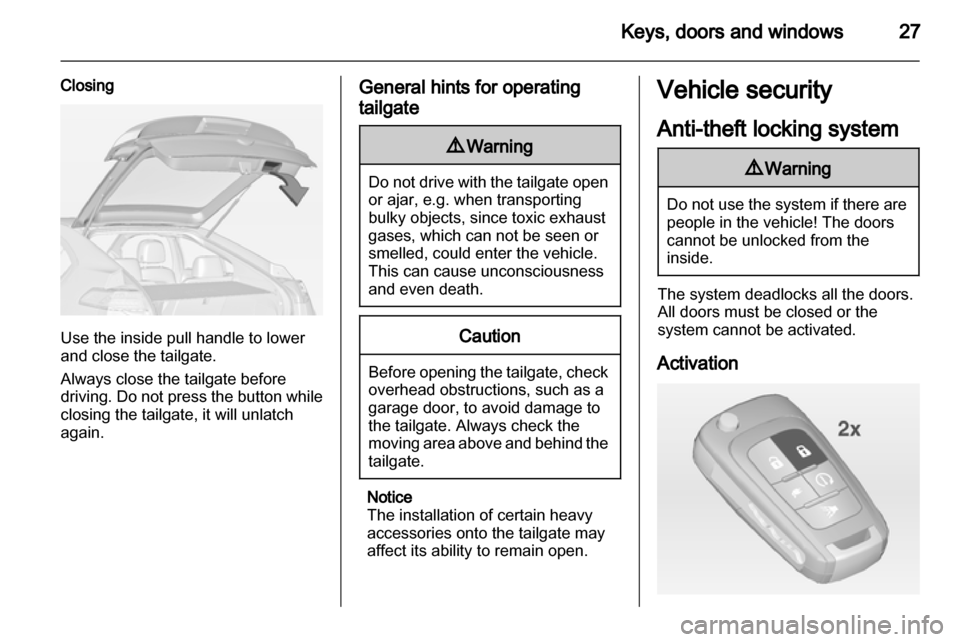 VAUXHALL AMPERA 2012  Owners Manual 