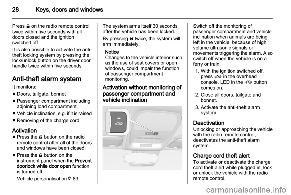 VAUXHALL AMPERA 2012  Owners Manual 
