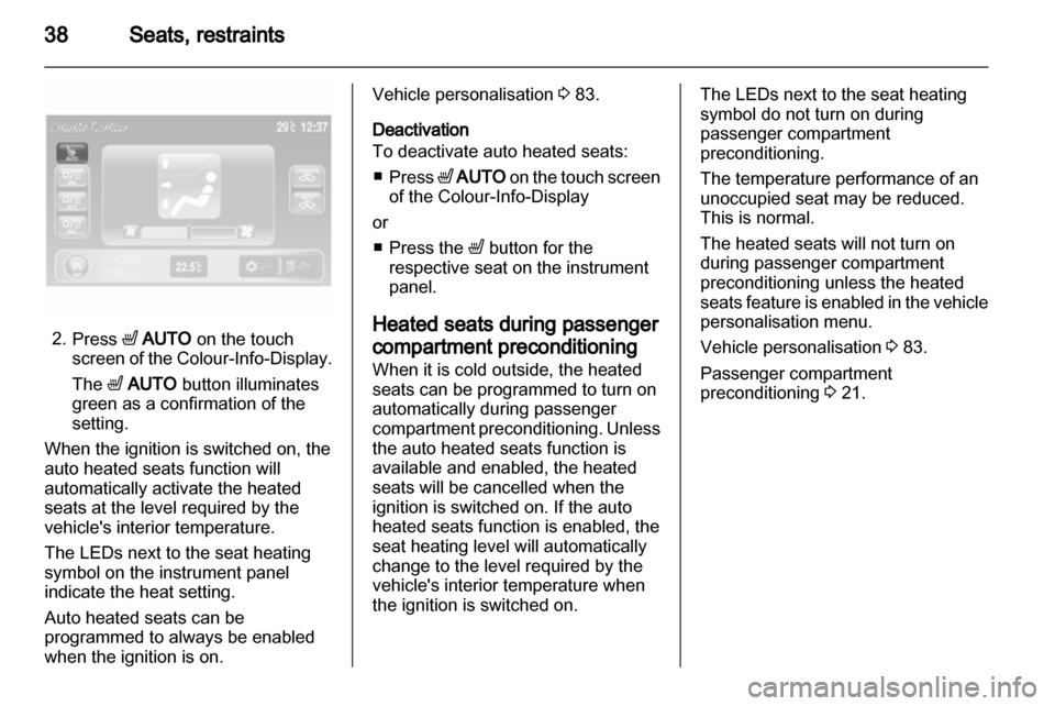 VAUXHALL AMPERA 2012  Owners Manual 