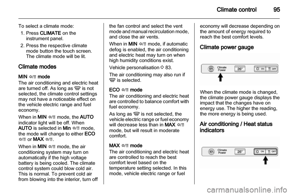 VAUXHALL AMPERA 2012  Owners Manual 