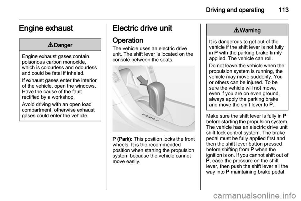 VAUXHALL AMPERA 2013  Owners Manual 