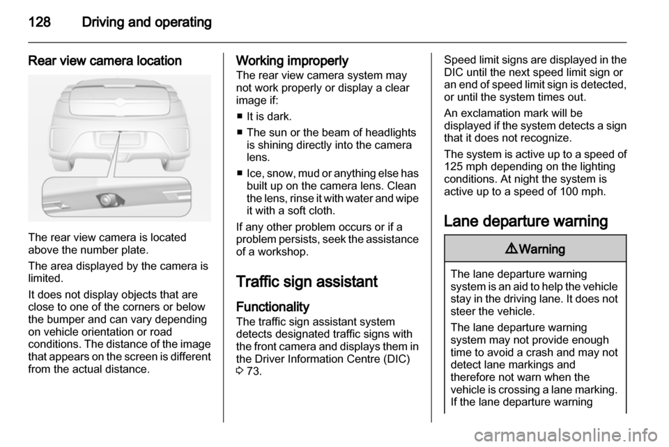 VAUXHALL AMPERA 2013  Owners Manual 