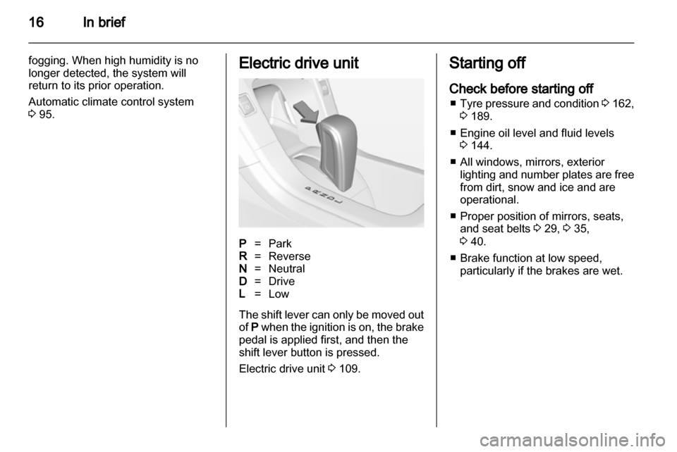VAUXHALL AMPERA 2013  Owners Manual 
