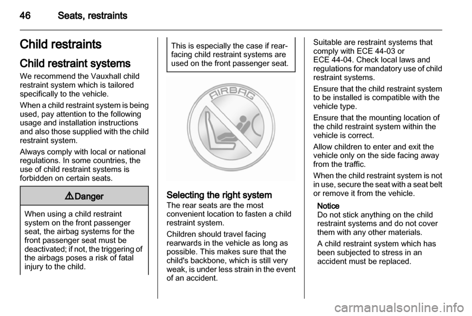 VAUXHALL AMPERA 2013  Owners Manual 