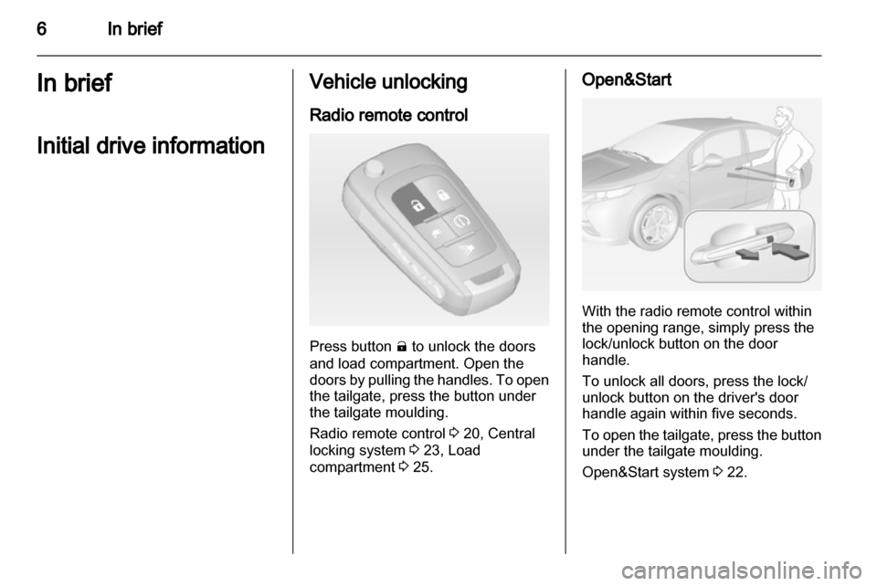 VAUXHALL AMPERA 2013  Owners Manual 