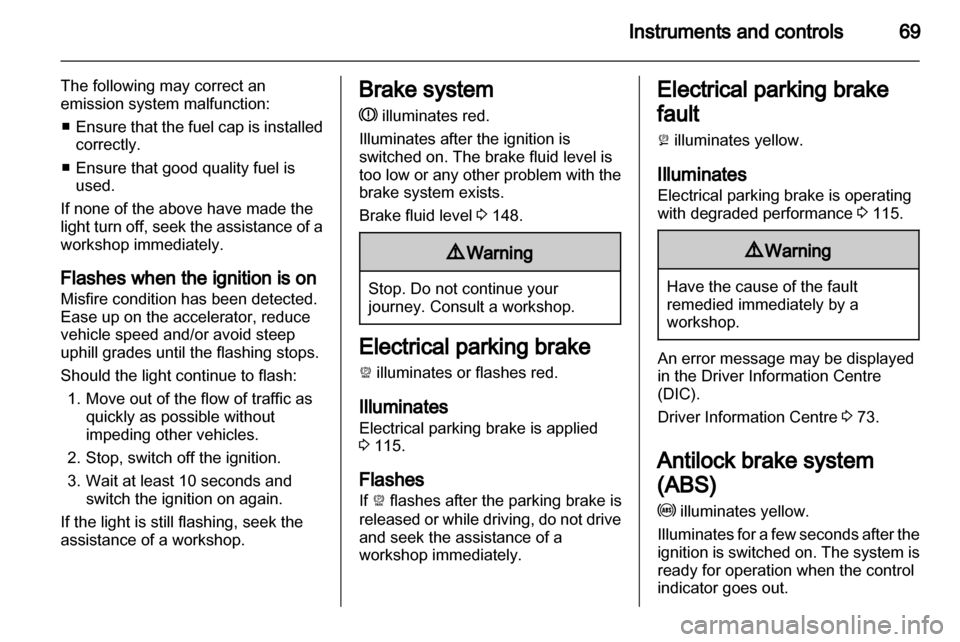 VAUXHALL AMPERA 2013  Owners Manual 
