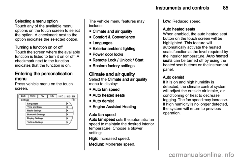 VAUXHALL AMPERA 2013  Owners Manual 