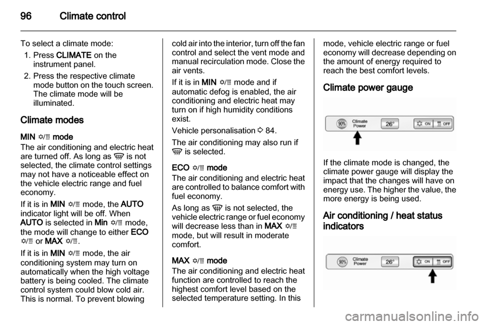 VAUXHALL AMPERA 2013  Owners Manual 