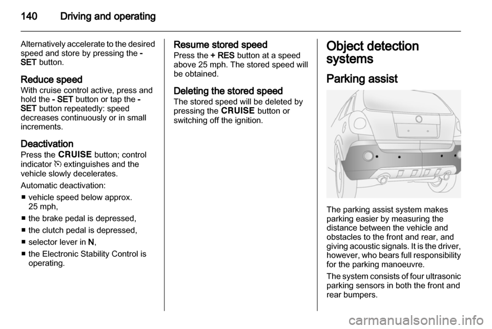 VAUXHALL ANTARA 2013.5  Owners Manual 