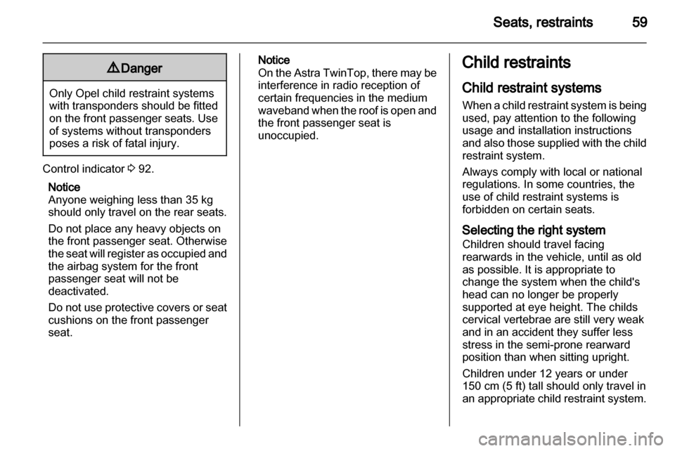 VAUXHALL ASTRA H 2010  Owners Manual 