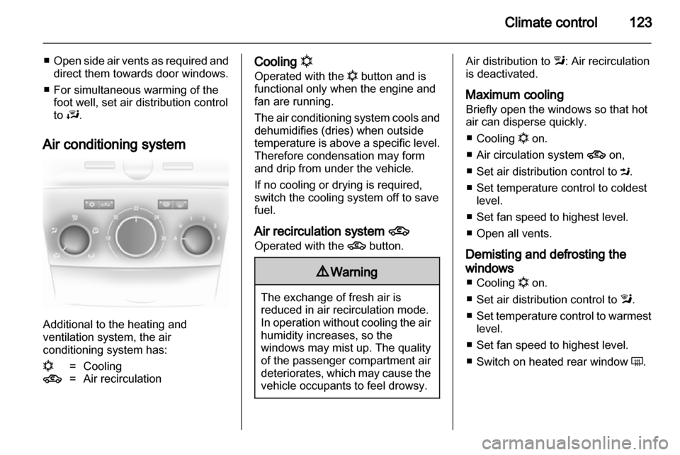 VAUXHALL ASTRA H 2010.5  Owners Manual 