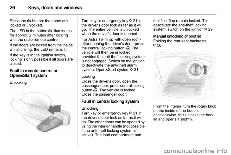 VAUXHALL ASTRA H 2010.5  Owners Manual 