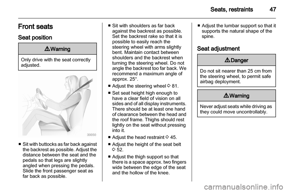 VAUXHALL ASTRA H 2010.5  Owners Manual 