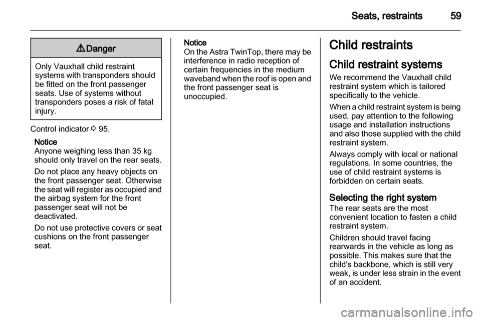 VAUXHALL ASTRA H 2011  Owners Manual 