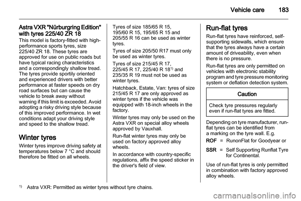 VAUXHALL ASTRA H 2012  Owners Manual 
