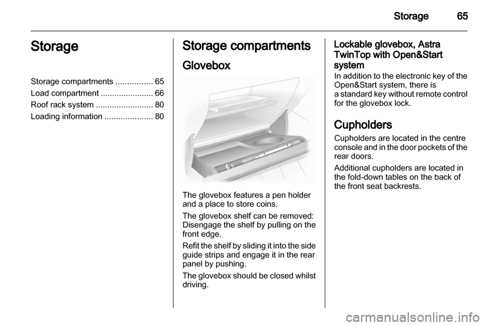 VAUXHALL ASTRA H 2012  Owners Manual 
