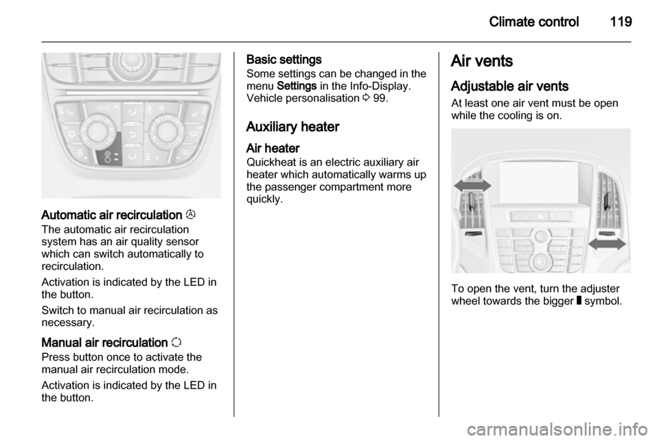 VAUXHALL ASTRA J 2010.5  Owners Manual 