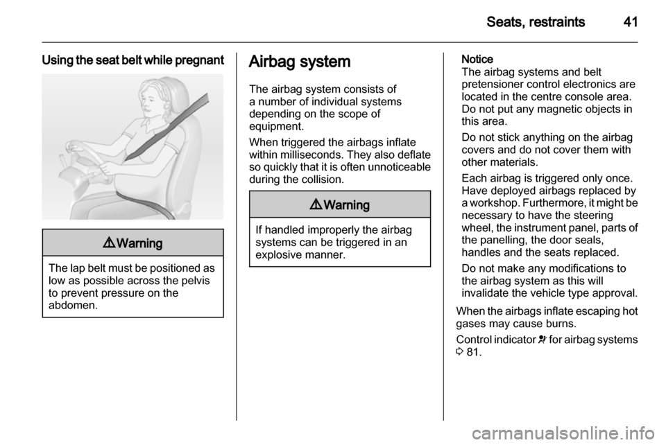 VAUXHALL ASTRA J 2010.5  Owners Manual 