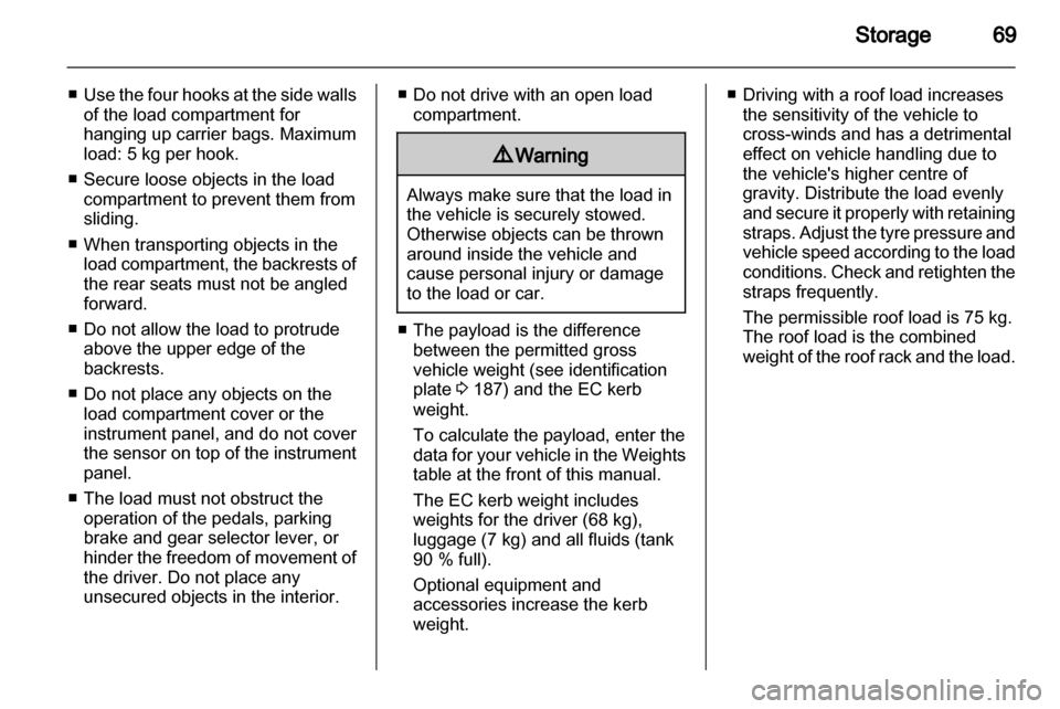 VAUXHALL ASTRA J 2010.5  Owners Manual 