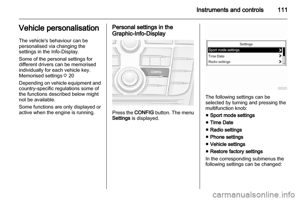 VAUXHALL ASTRA J 2011  Owners Manual 