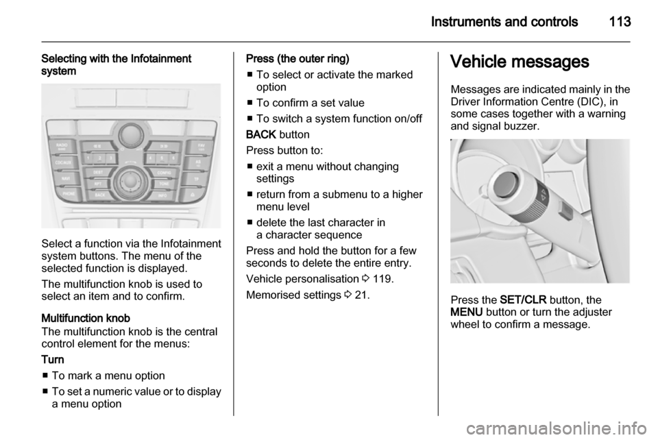 VAUXHALL ASTRA J 2012  Owners Manual 