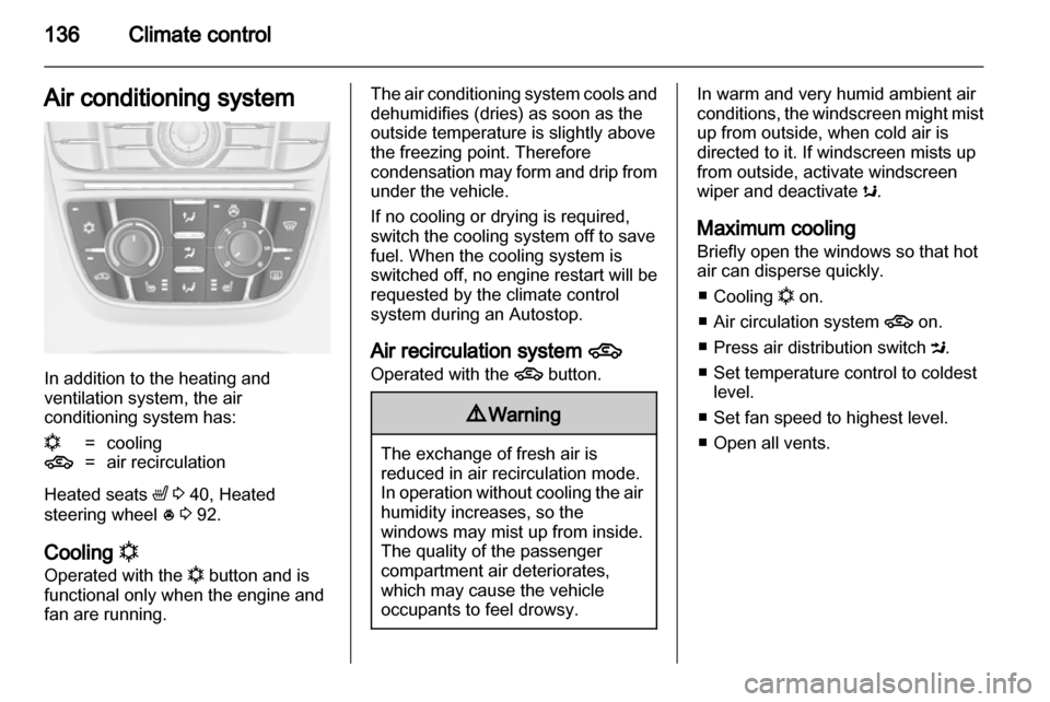 VAUXHALL ASTRA J 2012  Owners Manual 