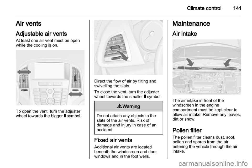 VAUXHALL ASTRA J 2012  Owners Manual 