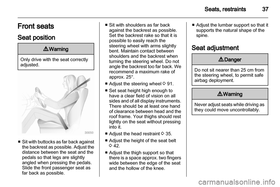 VAUXHALL ASTRA J 2012  Owners Manual 