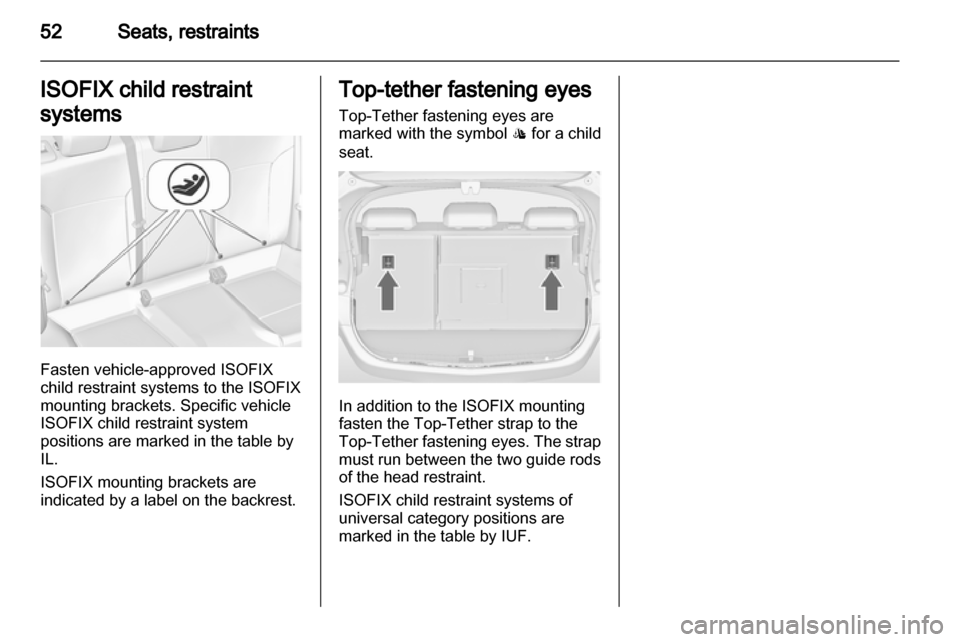 VAUXHALL ASTRA J 2012  Owners Manual 