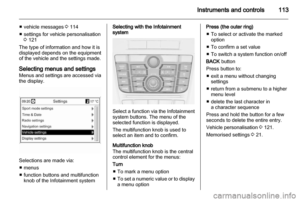 VAUXHALL ASTRA J 2012.5  Owners Manual 
