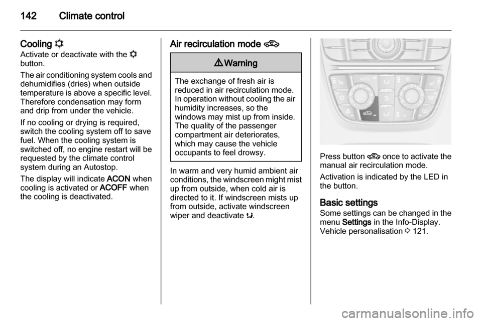 VAUXHALL ASTRA J 2012.5  Owners Manual 
