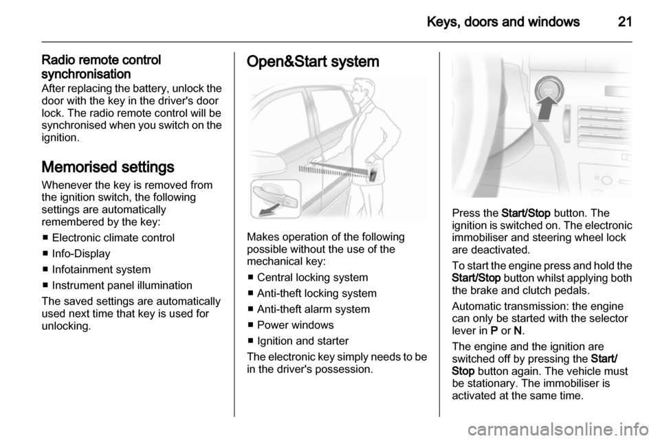 VAUXHALL ASTRA J 2013  Owners Manual 