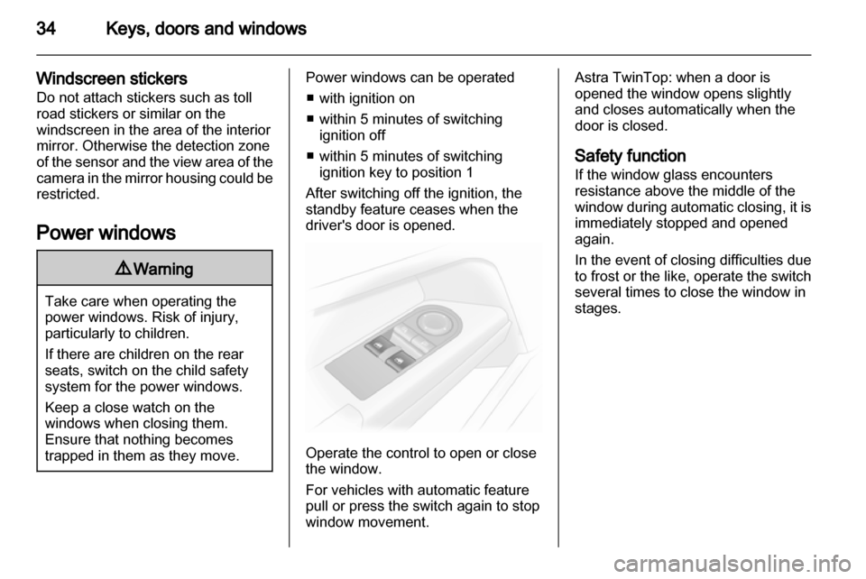 VAUXHALL ASTRA J 2013  Owners Manual 