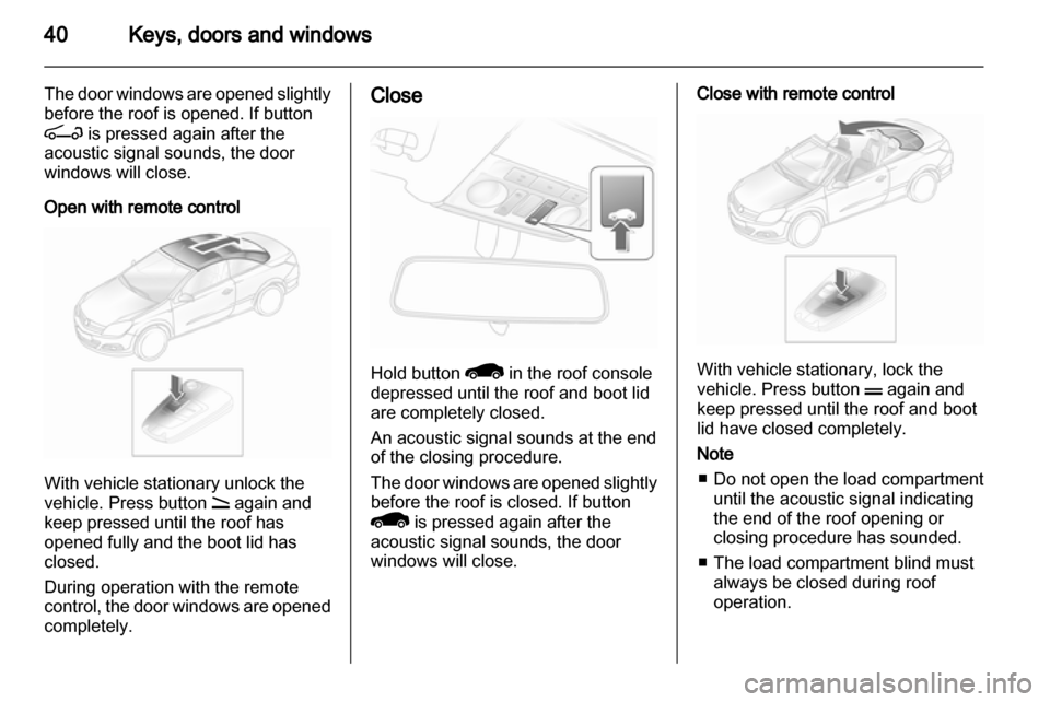 VAUXHALL ASTRA J 2013  Owners Manual 