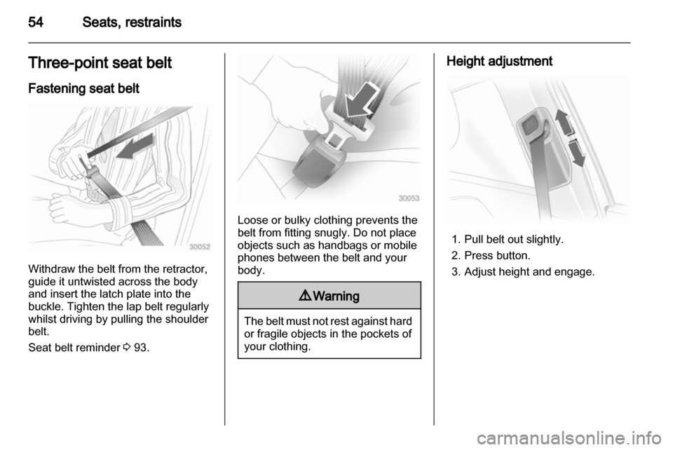 VAUXHALL ASTRA J 2013  Owners Manual 