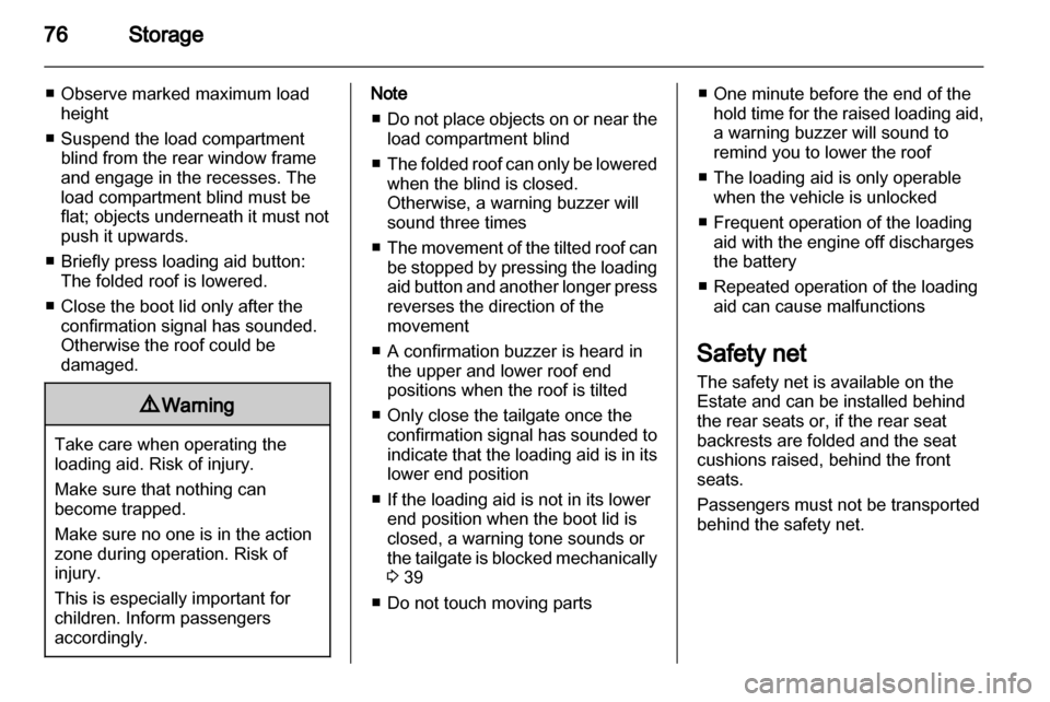 VAUXHALL ASTRA J 2013  Owners Manual 