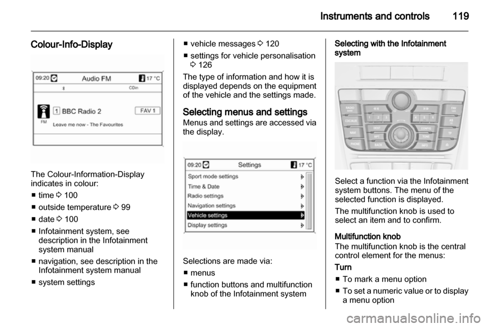 VAUXHALL ASTRA J 2013.5  Owners Manual 