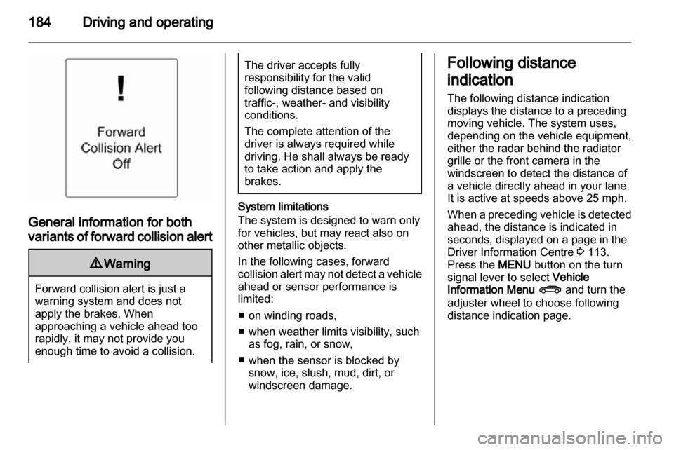 VAUXHALL ASTRA J 2013.5  Owners Manual 