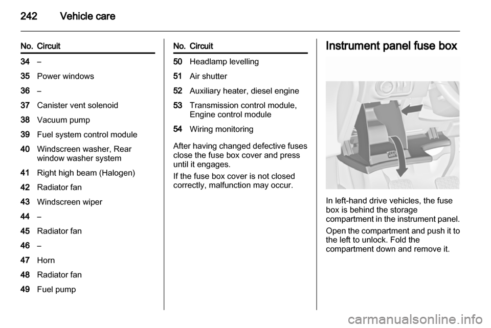 VAUXHALL ASTRA J 2013.5  Owners Manual 