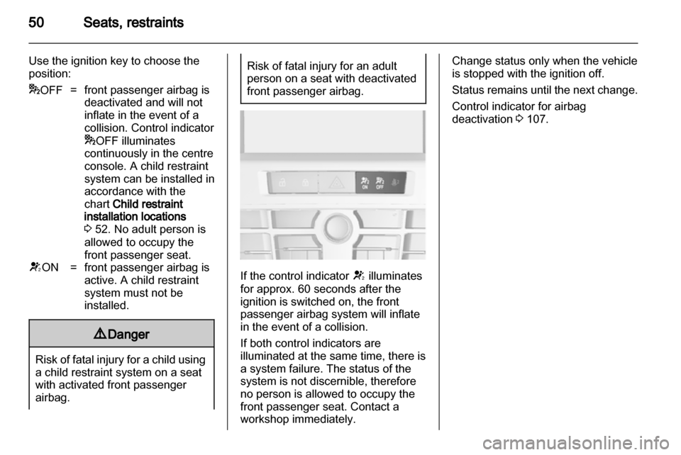 VAUXHALL ASTRA J 2013.5  Owners Manual 