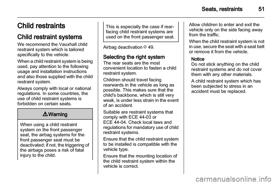 VAUXHALL ASTRA J 2013.5  Owners Manual 