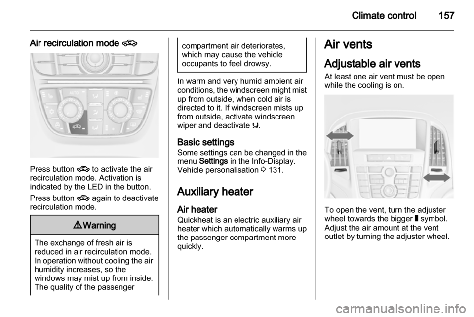 VAUXHALL ASTRA J 2013.75  Owners Manual 