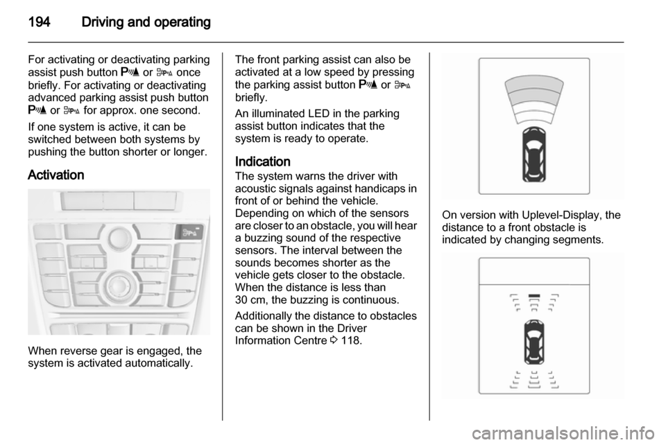 VAUXHALL ASTRA J 2013.75  Owners Manual 