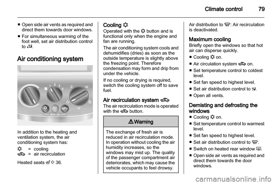 VAUXHALL COMBO 2011  Owners Manual 