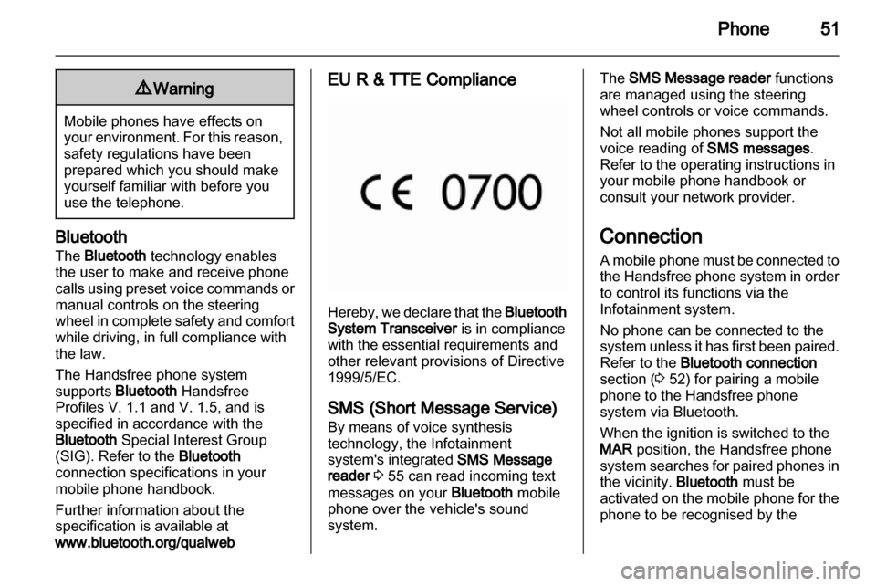 VAUXHALL COMBO D 2013  Infotainment system 