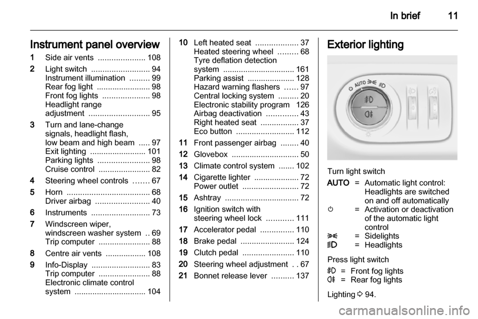 VAUXHALL CORSA 2011.5  Owners Manual 