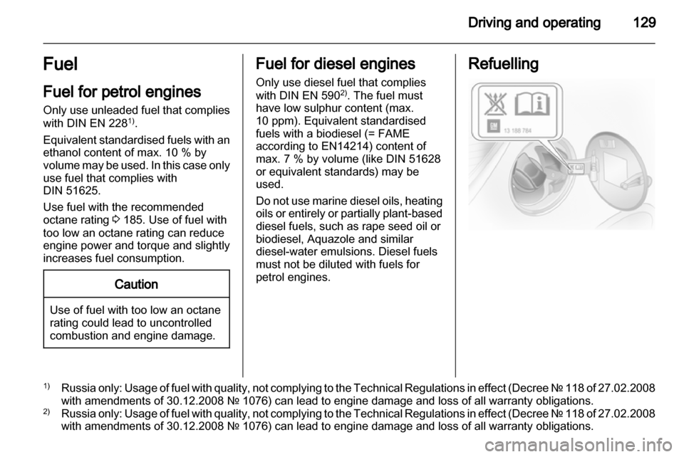 VAUXHALL CORSA 2011.5  Owners Manual 