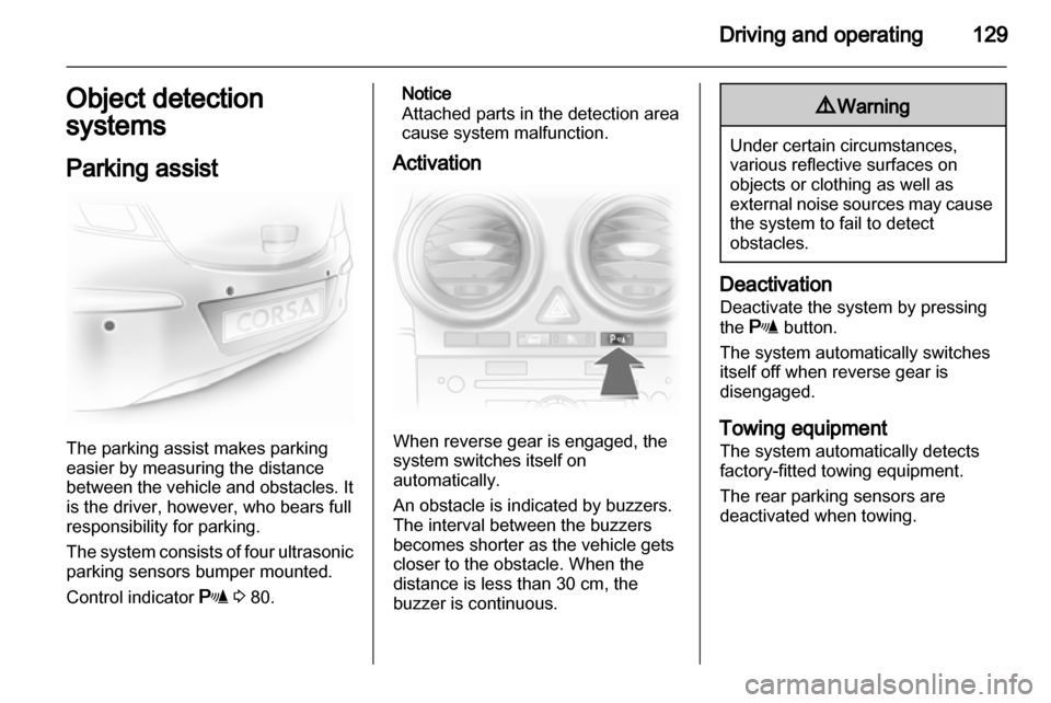 VAUXHALL CORSA 2012  Owners Manual 