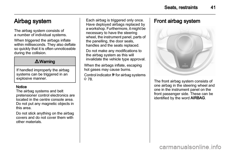 VAUXHALL CORSA 2012.5  Owners Manual 